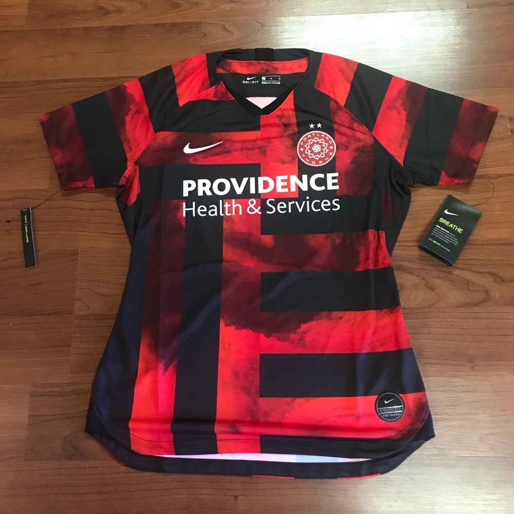 NIKE PORTLAND THORNS SOCCER JERSEY FREE FACE MASK